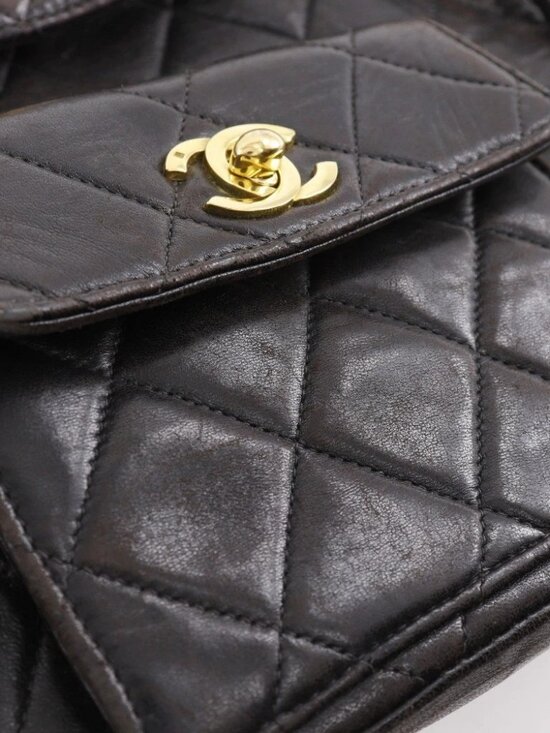 CHANEL Matelasse Backpack Daypack A10177 ChainBackpack COCO Mark black main image 9